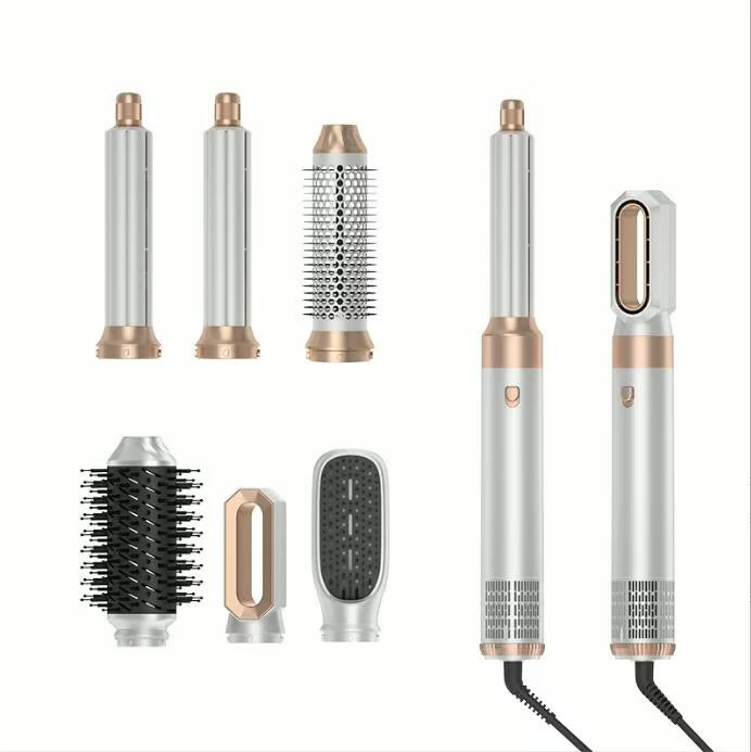 6 in 1 Professional 1000W Hair Styling Blow Tools Hair Dryer Brush Straightener Hot Comb Heatless Hair Curler for Home Salon